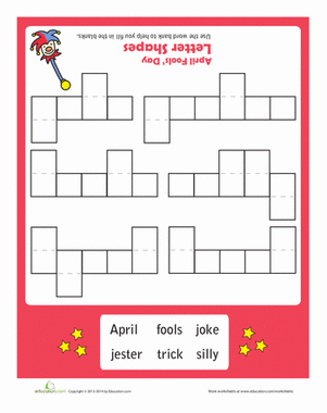 April Fools! Letter Practice
