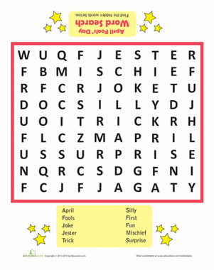 April Fools' Day Word Search