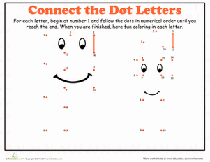 Dot-to-Dot Alphabet: F