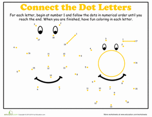 Dot-to-Dot Alphabet: G