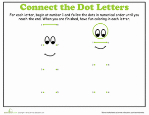Dot-to-Dot Alphabet: I