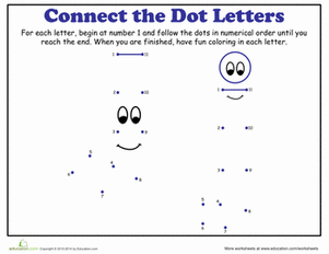 Dot-to-Dot Alphabet: J
