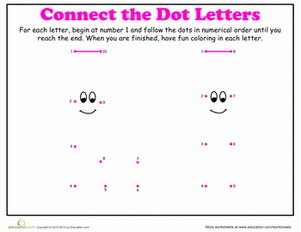 Dot-to-Dot Alphabet: L