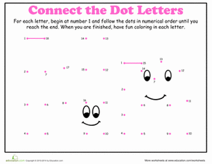 Dot-to-Dot Alphabet: N