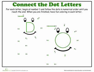 Dot-to-Dot Alphabet: P