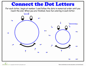Dot-to-Dot Alphabet: Q