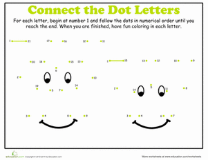 Dot-to-Dot Alphabet: W