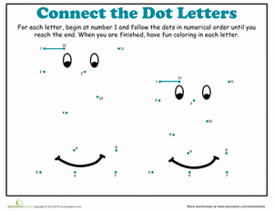 Dot-to-Dot Alphabet: Z