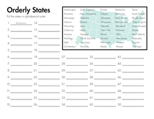 Alphabetize the United States large image