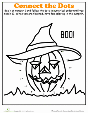Halloween Dot-to-Dot: Scarecrow