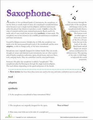 Saxophone Facts