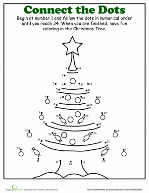 Christmas Dot to Dot: Tree