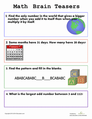 Easy Brain Teasers for Kids