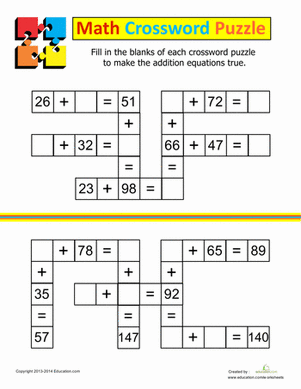 Addition Crossword
