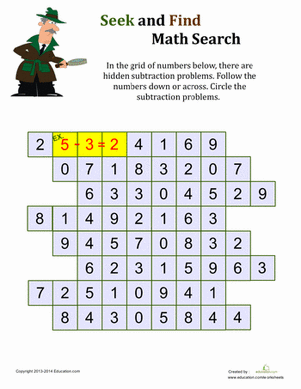 Math Search Printable