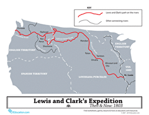 Lewis and Clark Expedition Map