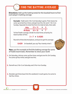 Find the Batting Average