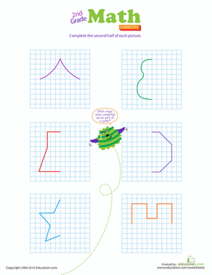 Symmetry: Complete the Shape 2