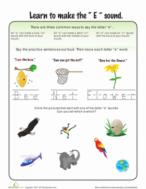 Letter Sounds: E