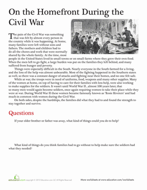 Life During the Civil War