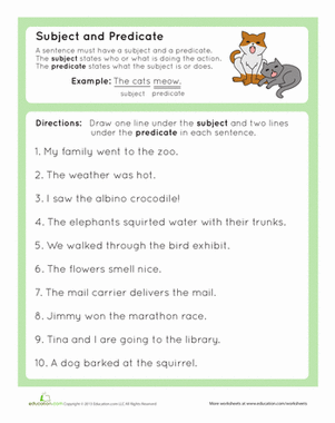 Grammar Basics: Subject and Predicate