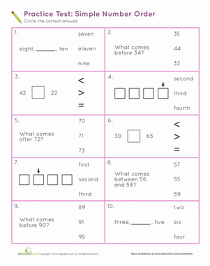Order of Numbers