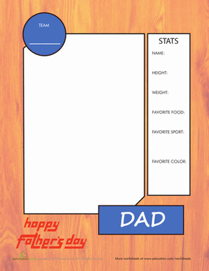 Father's Day Baseball Card