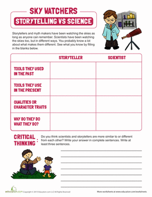 Scientists and Storytellers Comparison Grid