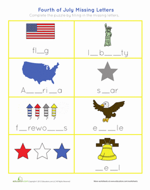 4th of July Spelling
