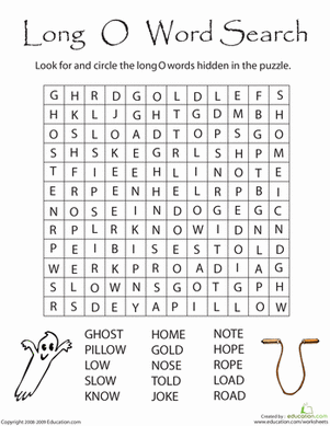 Long O Word Search