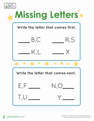 Fill In the Missing Letters