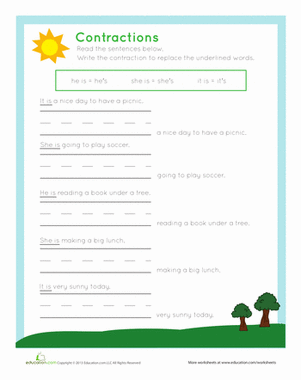 Beginning Grammar: Is Contractions