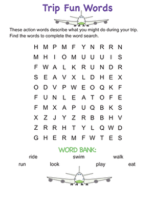 Vacation Word Search