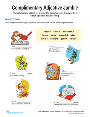 Complimentary Adjectives