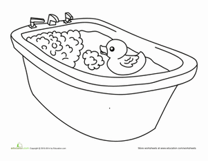 Rubber Duck Coloring Page