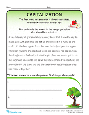 Capitalization Rules: Sentences
