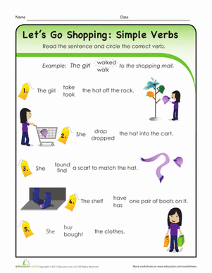 Simple Verbs: Let's Go Shopping!