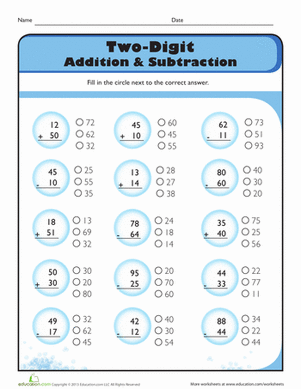 2-Digit Addition and Subtraction