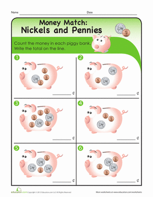 Money Match: Nickels & Pennies
