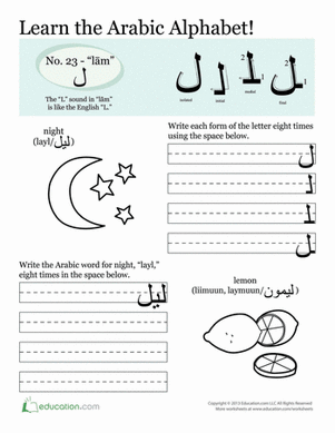Arabic Alphabet: Lām
