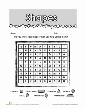 Shape Word Search!