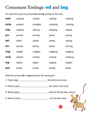 -ed and -ing Endings