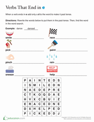 Verbs Ending in E