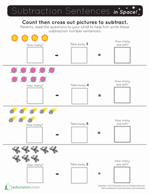 Celestial Subtraction Sentences