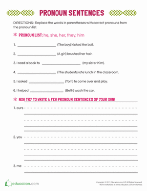 Practicing Pronouns
