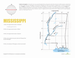 Latitude and Longitude: Mississippi