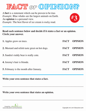 Fact or Opinion? #3