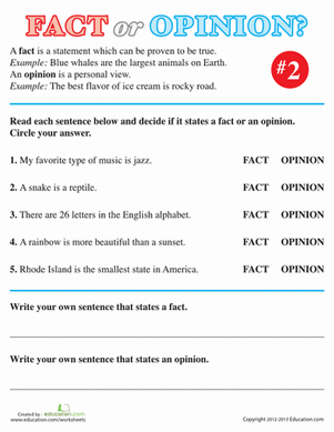 Fact or Opinion? #2