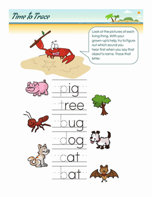 Tracing Letters: Living Things
