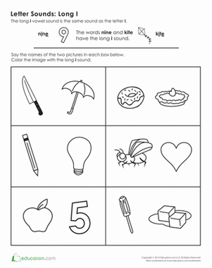 Long "I" Words